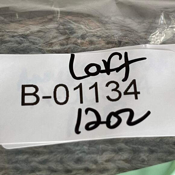 Ann Taylor Loft Sweater Womens XS Gray Pink Fair Isle Wool Mohair Blend Knit - Picture 6 of 6